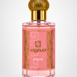 Arafaan G Bloom premium alcohol free floral attar bottle with elegant gold cap