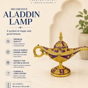 ARAFAAN Decorative Aladdin Lamp – Royal Purple & Gold Edition