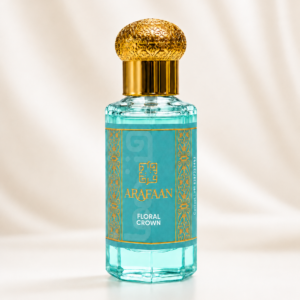 Arafaan Floral Crown premium alcohol free floral attar bottle with elegant gold cap